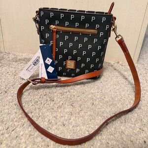 NWT Dooney & Bourke Pittsburgh Pirates Logo Leather Crossbody Handbag Purse